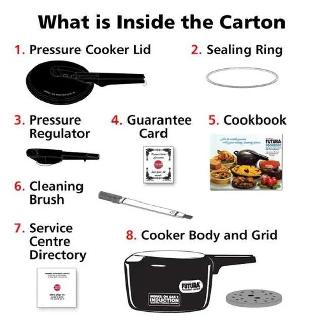 Hawkins Futura Hard Anodised Aluminium Pressure Cooker - Induction Base, Black, IFP30, 3 l-6.webp